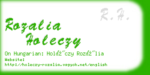 rozalia holeczy business card